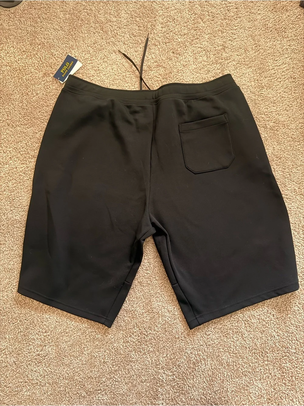 Polo by Ralph Lauren Black Knit Athletic Drawstring Shorts
